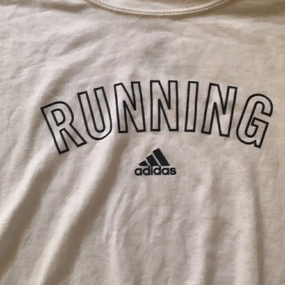 Men’s Adidas white running tee xl
